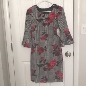 Jessica Howard houndstooth and rose dress